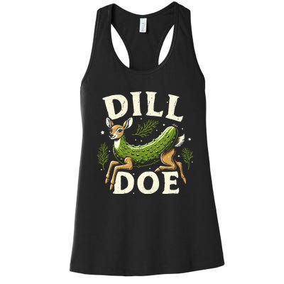 Dill Doe Funny Deer Pickle Women's Racerback Tank