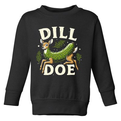 Dill Doe Funny Deer Pickle Toddler Sweatshirt
