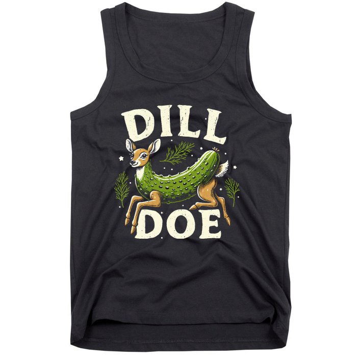 Dill Doe Funny Deer Pickle Tank Top