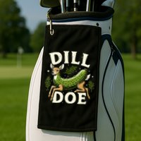 Dill Doe Funny Deer Pickle Golf Towel