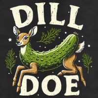 Dill Doe Funny Deer Pickle Golf Towel