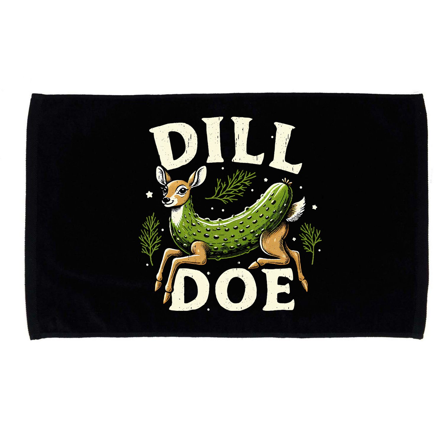 Dill Doe Funny Deer Pickle Microfiber Hand Towel