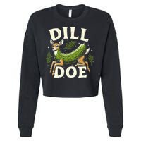 Dill Doe Funny Deer Pickle Cropped Pullover Crew