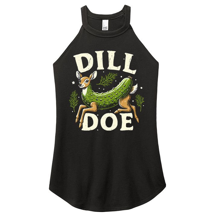Dill Doe Funny Deer Pickle Women's Perfect Tri Rocker Tank