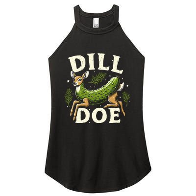 Dill Doe Funny Deer Pickle Women's Perfect Tri Rocker Tank