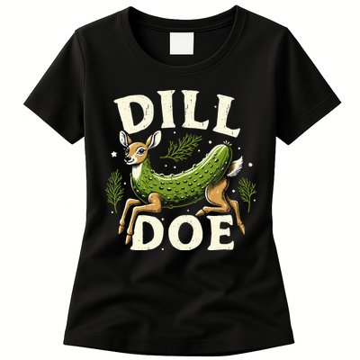Dill Doe Funny Deer Pickle Womens T-Shirt