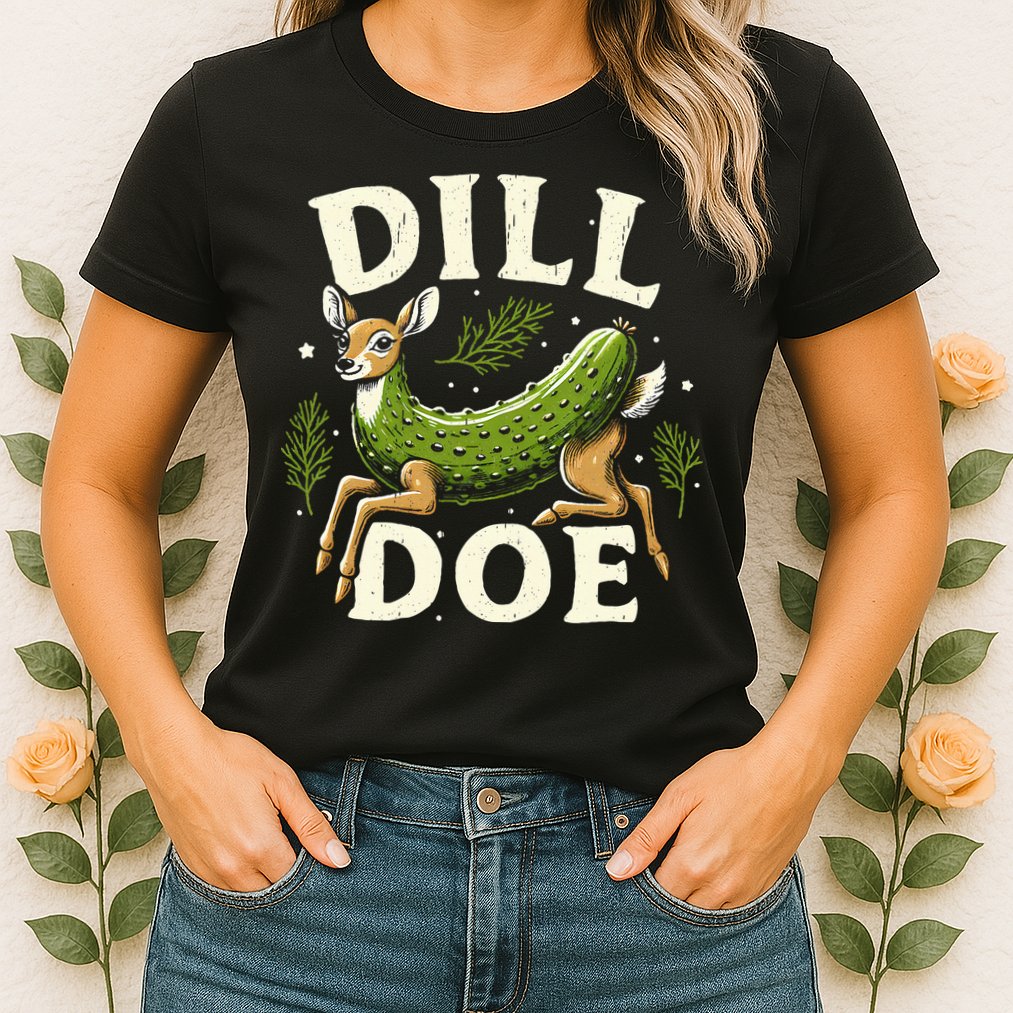 Dill Doe Funny Deer Pickle Womens T-Shirt