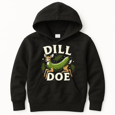 Dill Doe Funny Deer Pickle Kids Hoodie