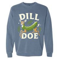 Dill Doe Funny Deer Pickle Garment-Dyed Sweatshirt
