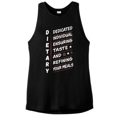 Dietary Definition Food Service Dietary Week Appreciation Ladies PosiCharge Tri-Blend Wicking Tank