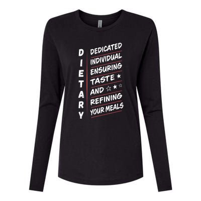 Dietary Definition Food Service Dietary Week Appreciation Womens Cotton Relaxed Long Sleeve T-Shirt