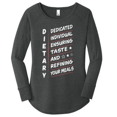 Dietary Definition Food Service Dietary Week Appreciation Women's Perfect Tri Tunic Long Sleeve Shirt