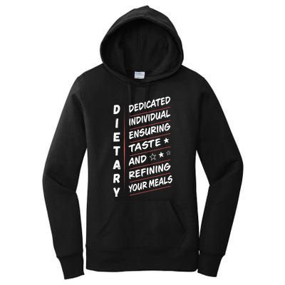 Dietary Definition Food Service Dietary Week Appreciation Women's Pullover Hoodie