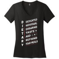 Dietary Definition Food Service Dietary Week Appreciation Women's V-Neck T-Shirt