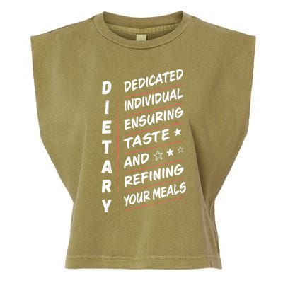 Dietary Definition Food Service Dietary Week Appreciation Garment-Dyed Women's Muscle Tee