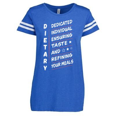 Dietary Definition Food Service Dietary Week Appreciation Enza Ladies Jersey Football T-Shirt