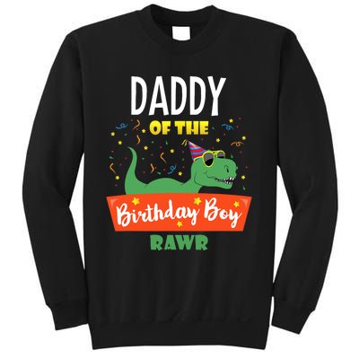 Daddy Dinosaur Funny Cute Birthday Boy Family Matching Dino Sweatshirt