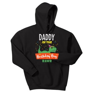 Daddy Dinosaur Funny Cute Birthday Boy Family Matching Dino Kids Hoodie