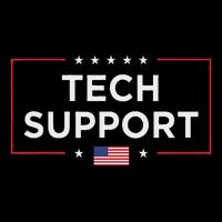 D.O.G.E Doge Funny Tech Support Us American Flag Drawstring Bag