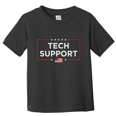 D.O.G.E Doge Funny Tech Support Us American Flag Toddler T-Shirt