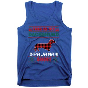 Dachshund Dog Funny Gift This Is My Doxie Pajama Ugly Christmas Gift Tank Top