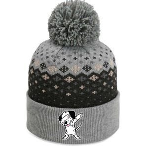 Dalmatian Dabbing Funny Dalmation Dab Dog Dance The Baniff Cuffed Pom Beanie