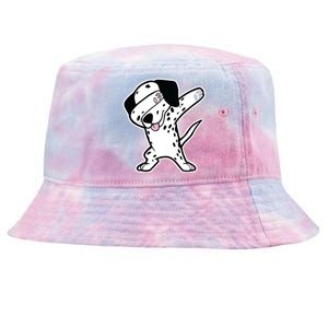 Dalmatian Dabbing Funny Dalmation Dab Dog Dance Tie-Dyed Bucket Hat