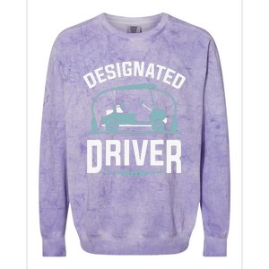 Designated Driver Funny Golf Cart Golfers Gift Colorblast Crewneck Sweatshirt