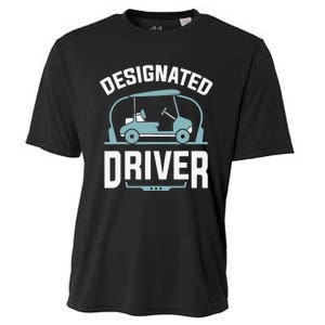 Designated Driver Funny Golf Cart Golfers Gift Cooling Performance Crew T-Shirt