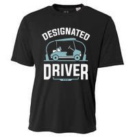 Designated Driver Funny Golf Cart Golfers Gift Cooling Performance Crew T-Shirt