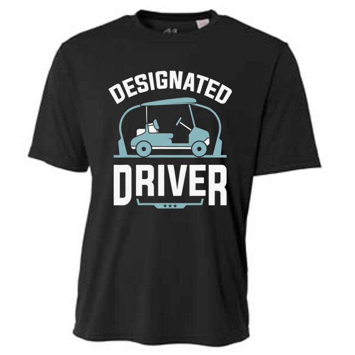 Designated Driver Funny Golf Cart Golfers Gift Cooling Performance Crew T-Shirt