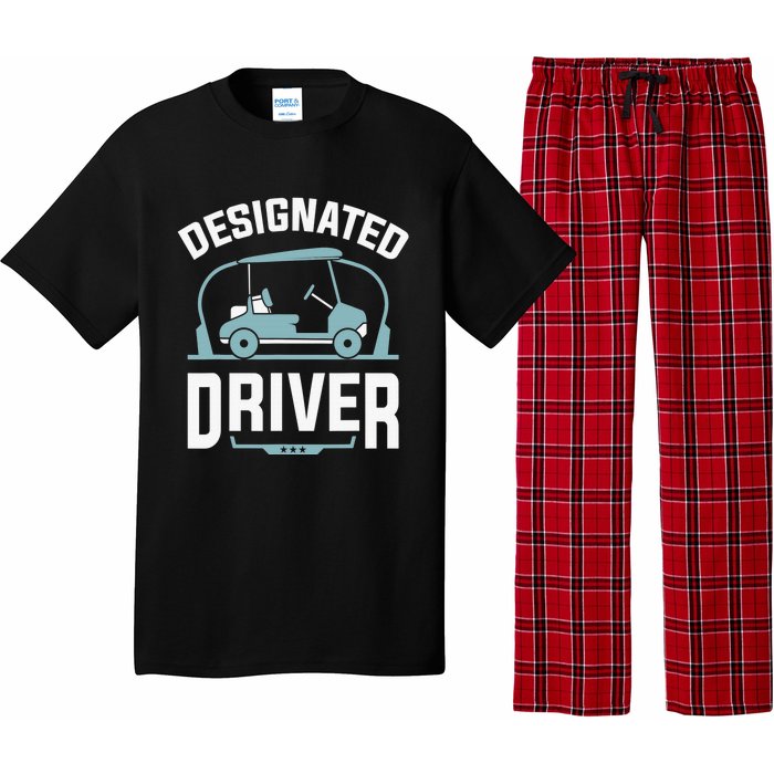 Designated Driver Funny Golf Cart Golfers Gift Pajama Set