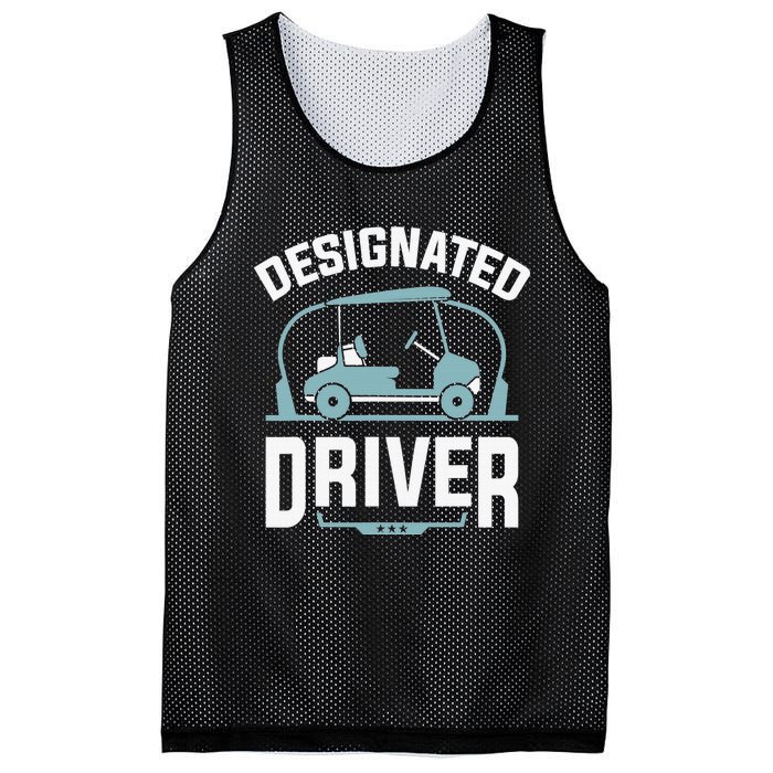 Designated Driver Funny Golf Cart Golfers Gift Mesh Reversible Basketball Jersey Tank