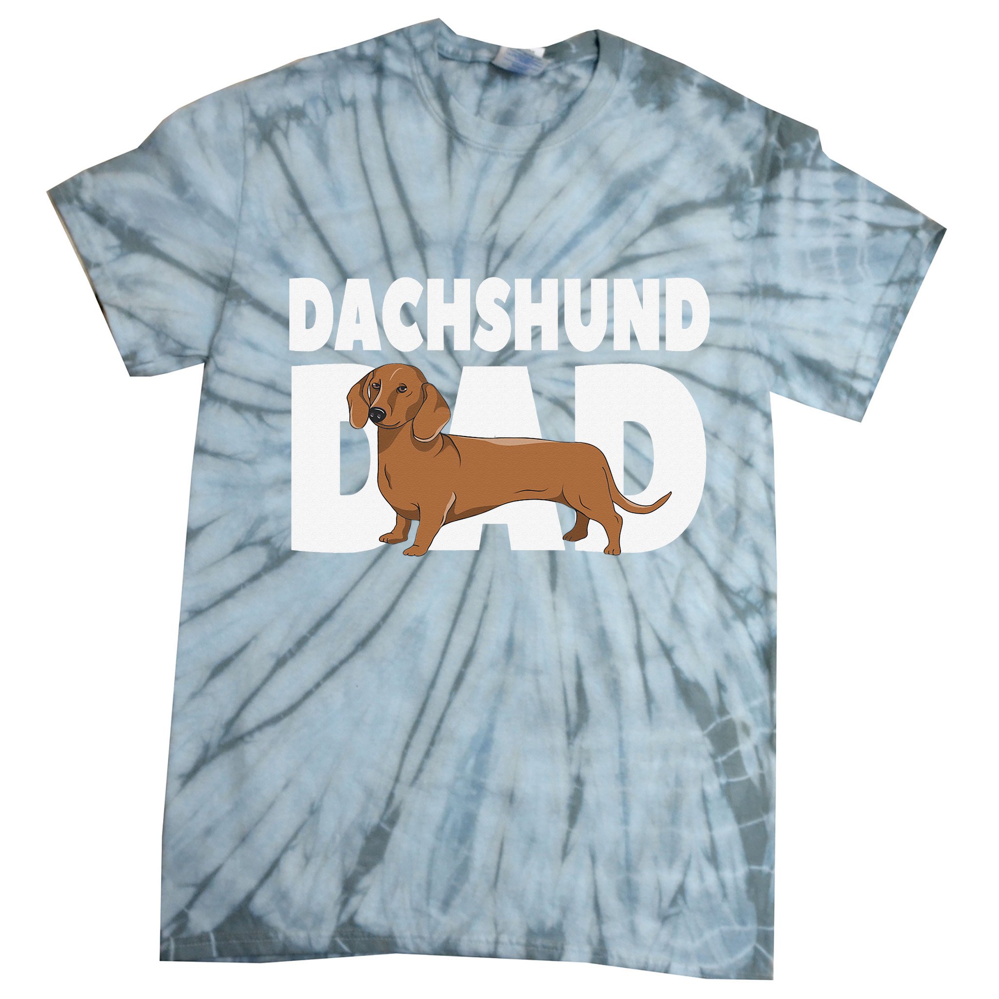 Dachshund Dad Father's Day Tie-Dye T-Shirt