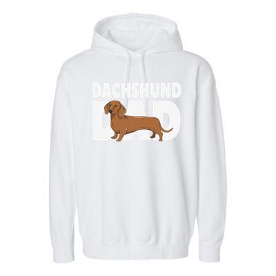 Dachshund Dad Father's Day Garment-Dyed Fleece Hoodie