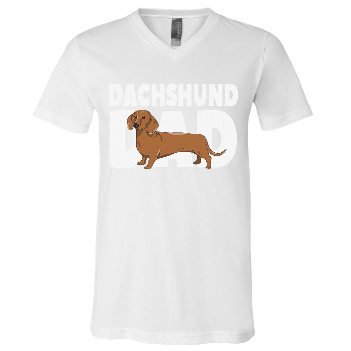 Dachshund Dad Father's Day V-Neck T-Shirt