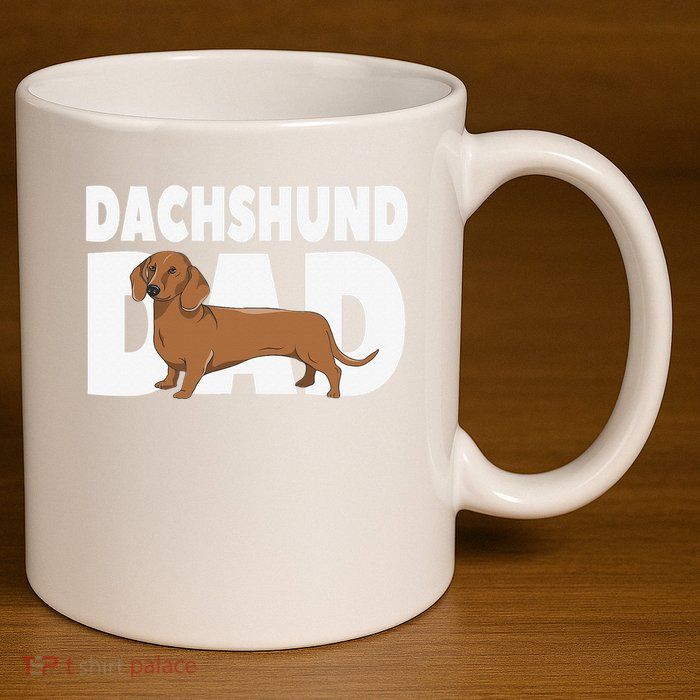 Dachshund Dad Father's Day 11oz C Handle Ceramic Mug