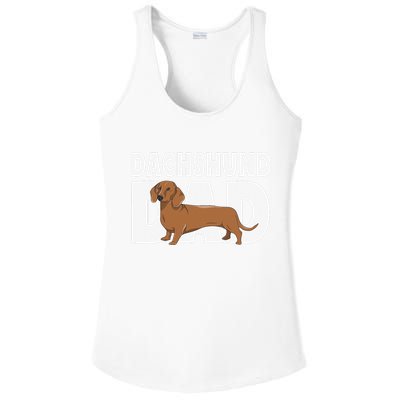 Dachshund Dad Father's Day Ladies PosiCharge Competitor Racerback Tank
