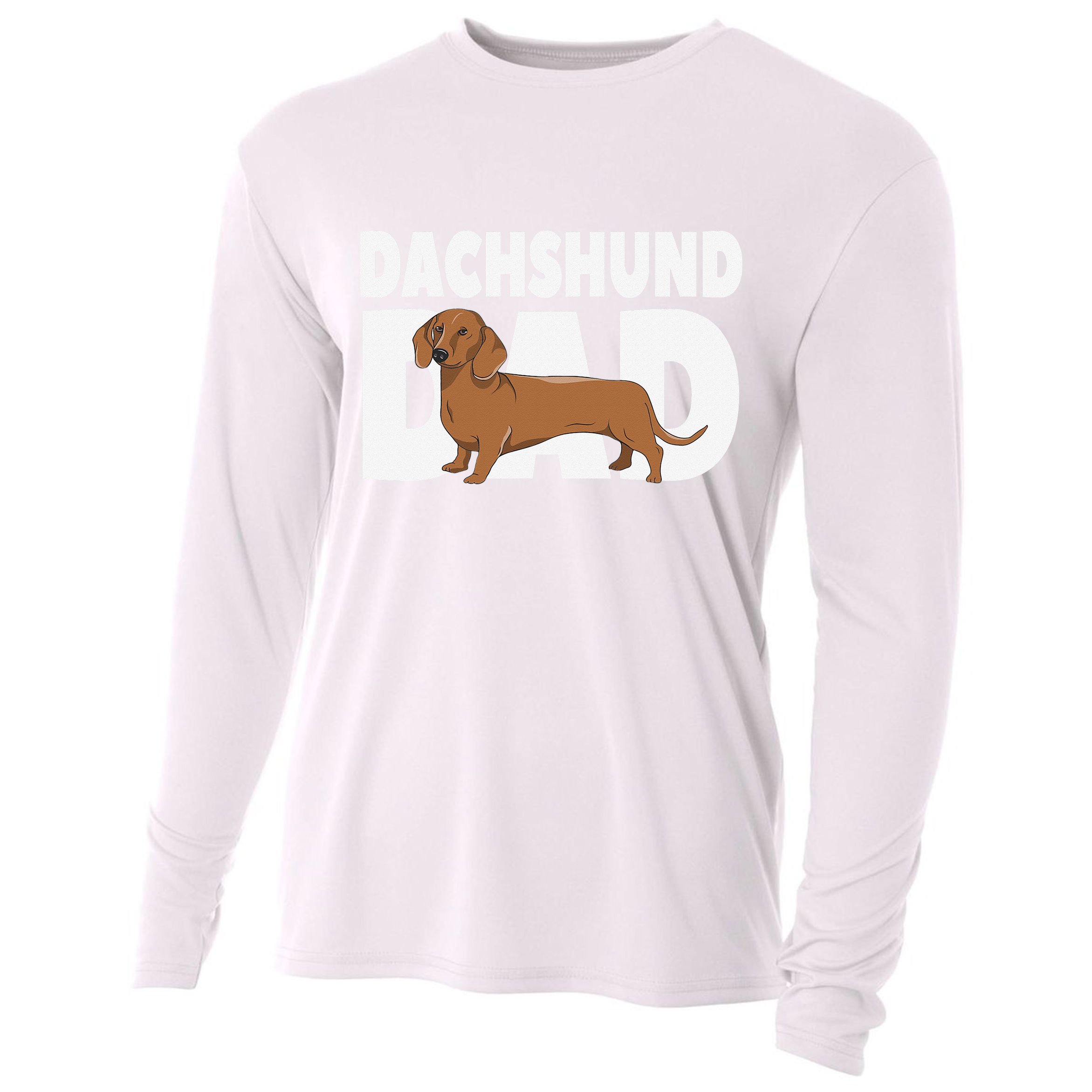 Dachshund Dad Father's Day Cooling Performance Long Sleeve Crew