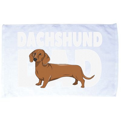 Dachshund Dad Father's Day Microfiber Hand Towel