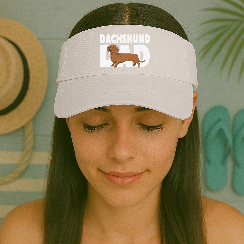 Dachshund Dad Father's Day Visor