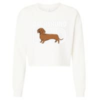Dachshund Dad Father's Day Cropped Pullover Crew
