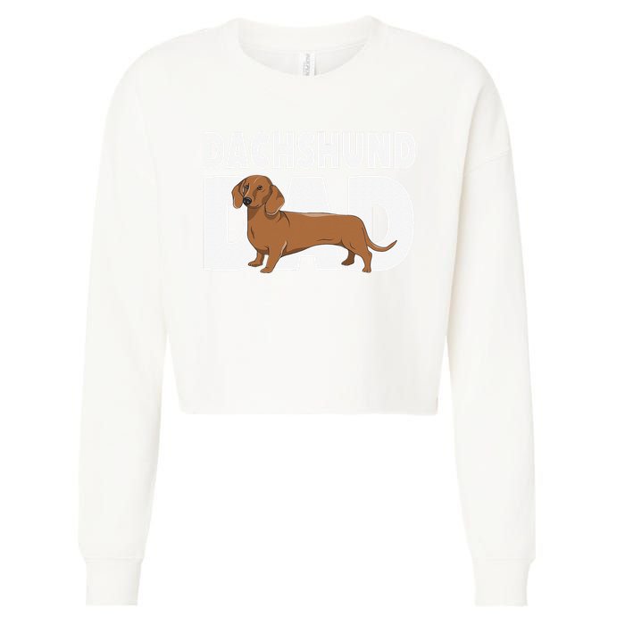 Dachshund Dad Father's Day Cropped Pullover Crew