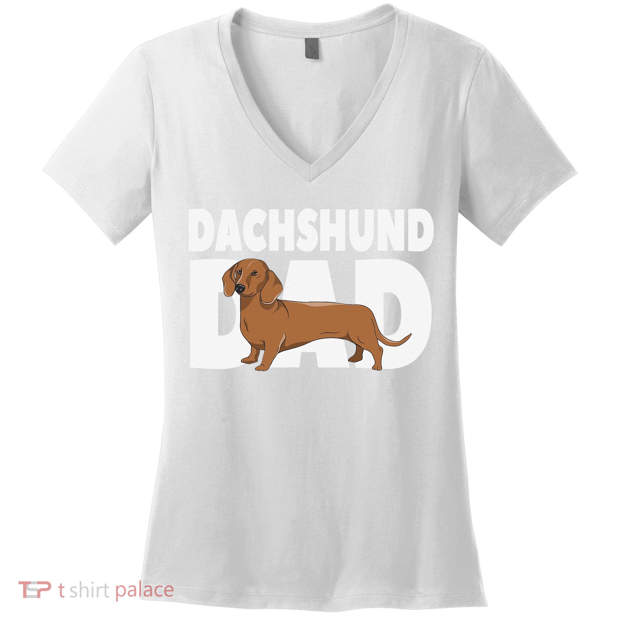 Dachshund Dad Father's Day Women's V-Neck T-Shirt