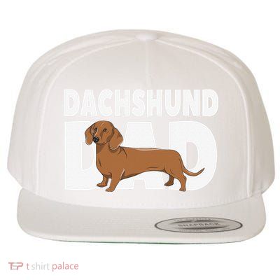 Dachshund Dad Father's Day Wool Snapback Cap