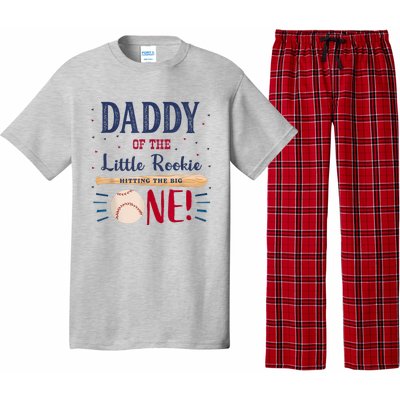 Daddy Dad First Birthday Little Rookie Baseball The Big One Pajama Set