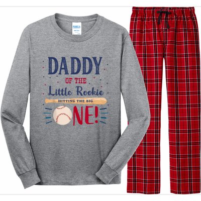 Daddy Dad First Birthday Little Rookie Baseball The Big One Long Sleeve Pajama Set