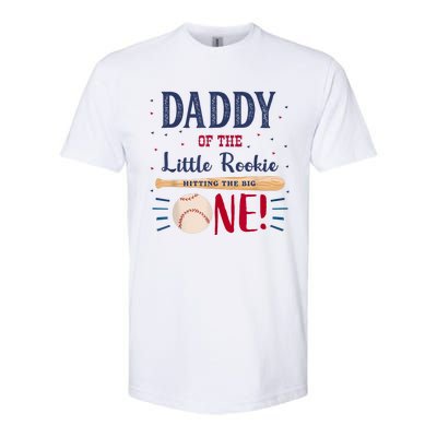 Daddy Dad First Birthday Little Rookie Baseball The Big One Softstyle CVC T-Shirt