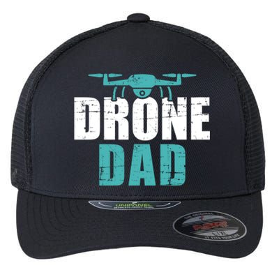 Drone Dad Father's Day Gift For Pilots Cute Gift Flexfit Unipanel Trucker Cap