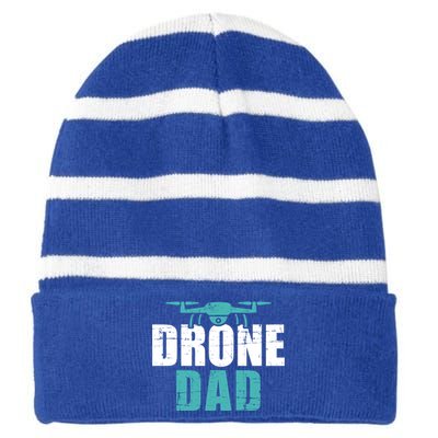 Drone Dad Father's Day Gift For Pilots Cute Gift Striped Beanie with Solid Band